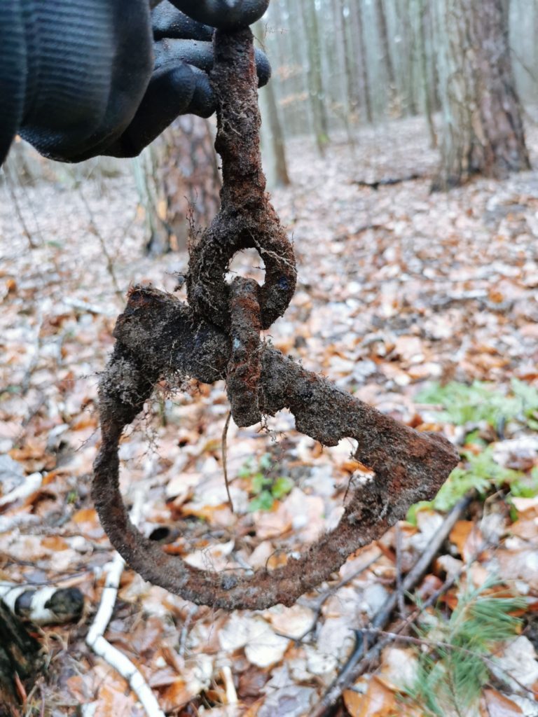 Element zawieszenie maszyny rolniczej z napędem owsianym. Prawdopodobnie koniec XIX w.